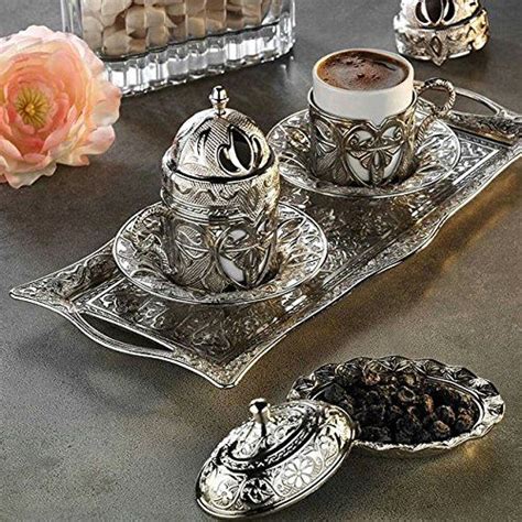 Turkish Greek Arabic Coffee Full Set Turkishcoffee Serving Tray Set