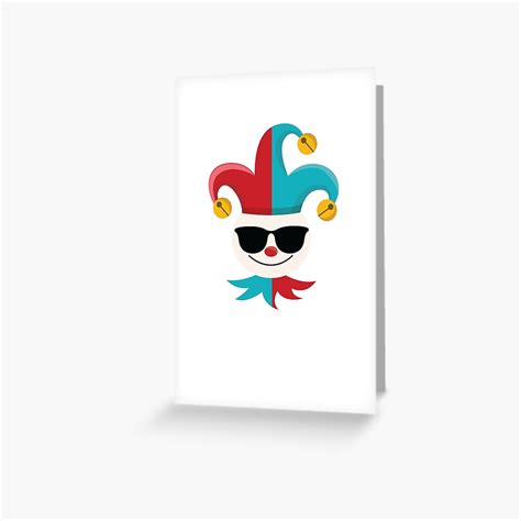 Joker Emoji Greeting Card By Hippoemo Redbubble