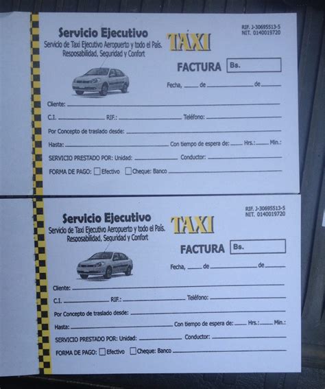 Recibos Para Taxi Particulares Talonario De Recibos En Mercado Libre