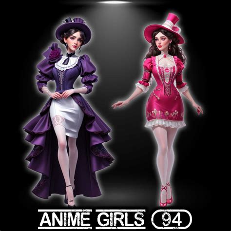 Artstation 210 Anime Girls Victorian Dress Images Reference Pack