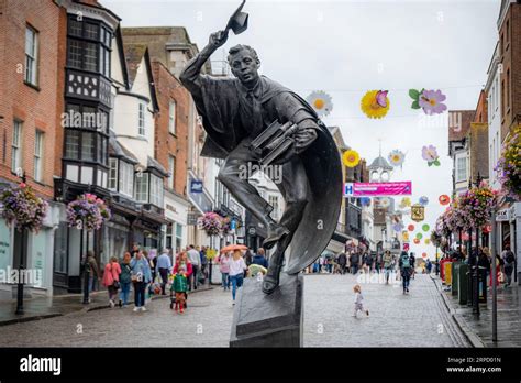 GUILDFORD, SURREY- UK- AUGUST 31, 2023: The Surrey Scholar bronze