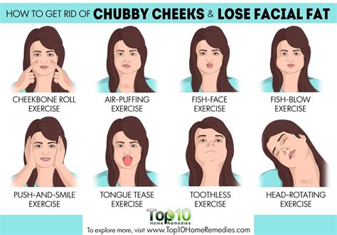 how to get rid of chubby cheeks and lose facial fat top 10 home remedies