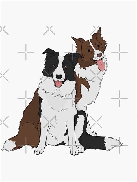 Border Collies Sticker For Sale By Rmcbuckeye Redbubble