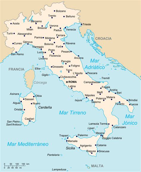 Ciudades De Italia Mapa