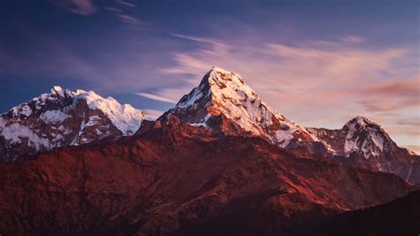 Annapurna Massif Mountains 4k Wallpapers Wallpapers Hd