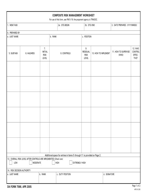 Da Form 7566 Fill Out And Sign Printable Pdf Template