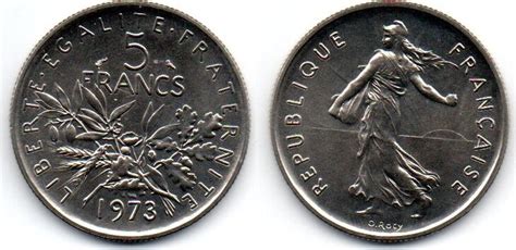 France Frankreich 5 Francs 1973 Au Ma Shops