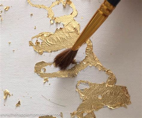 Diy Gold Leaf Canvas 4 Gold Leaf Diy Gold Leaf Art Tutorials Gold