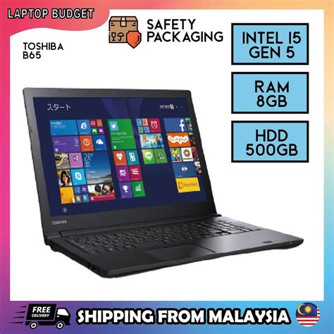 Laptop Toshiba Satellite B65 Core I5 5th Gen 8gb Ram Window 10 Pro