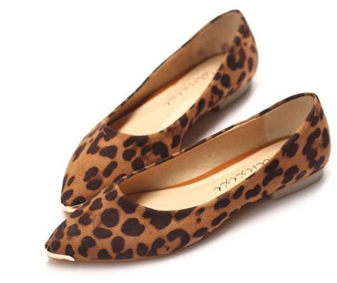 Pointed Toe Leopard Print Flats Shoes On Luulla