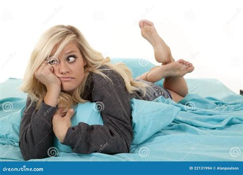 Woman Lazy In Bed Stock Photo Image Of Home Bedroom