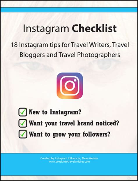 Instagram Checklist Break Into Travel Writing