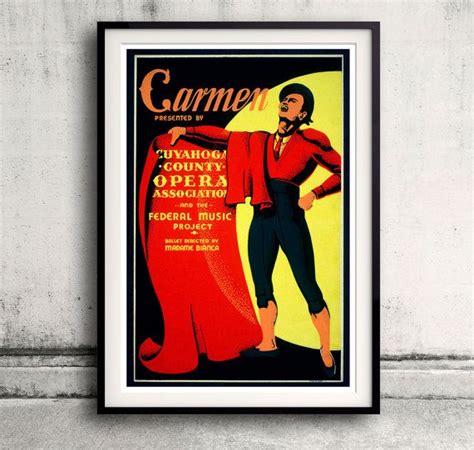 Carmen Opera Poster 1939 Fine Art Glicée Poster Digital Wall Etsy