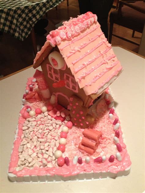 All Pink Gingerbread House Gingerbread Pink Christmas Gingerbread House