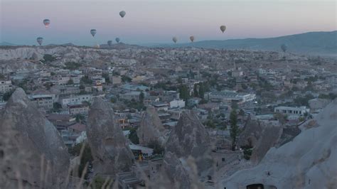 Premium stock video Morning over göreme village cappadocia