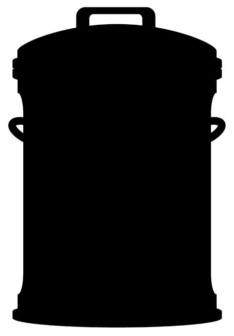 Silhouette Of Garbage Can Stock Images