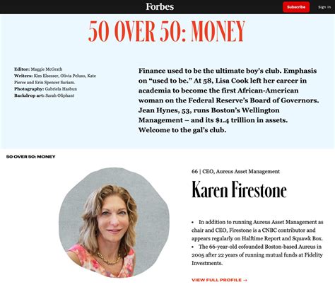Karen Firestone On Twitter What An Exciting Piece Honored To Be Included In This Forbes
