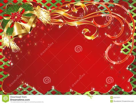 Christmas Greeting Card Background With Bells Stock Vector