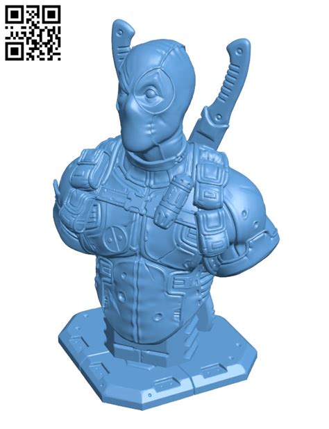 Deadpool Bust H002915 File Stl Free Download 3d Model For Cnc And 3d