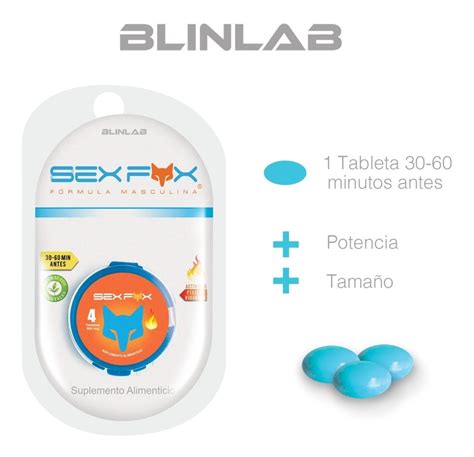 Sex Fox 4 Tabletas 500mg Fórmula Masculina Blinlab Meses Sin