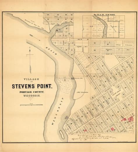 Village Of Stevens Point Portage County Wisconsin Map Or Atlas