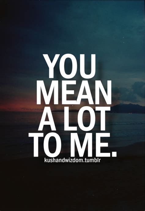 You Mean A Lot To Me Quotes Shortquotescc