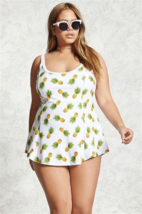 Pineapple Plus Size Bathing Suit Plus Size Swimsuit Ideas One Piece