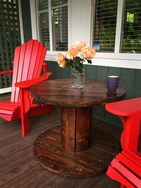 Diy Cable Spool Patio Table Wood Spool Tables Cable Spool Tables