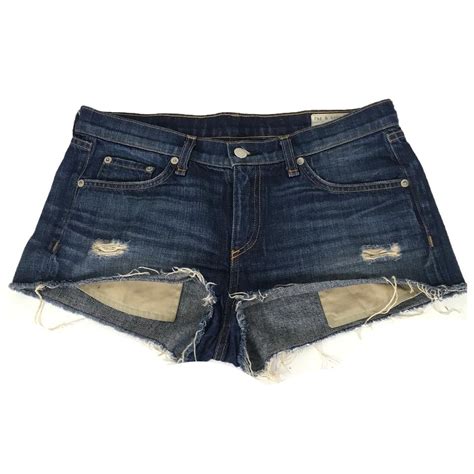 Rag And Bone Blue Mila Sheffield Denim Mini 15 Shorts Size 4 S 27