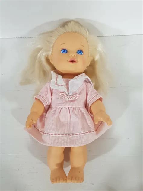 Vintage Hasbro Doll Baby Uh Oh Inch Drinks Wets Blonde Hair