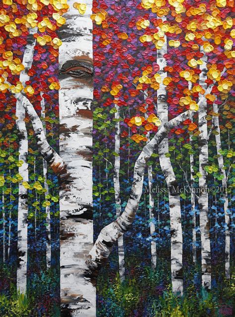 Painting Of Birch Trees In Winter At Explore
