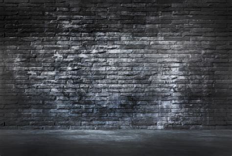 Black Brick Wall And Cement Floor Stock Photo Download Image Now Istock