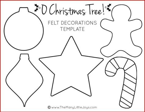 Christmas Tree Decoration Templates Free Printable Templates