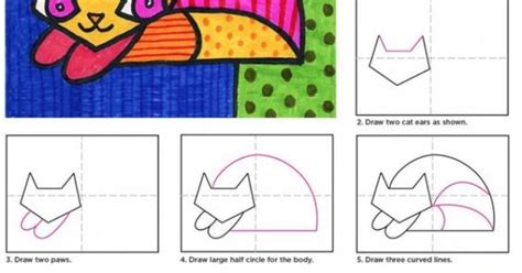 It's all about drawing with lots. How to draw a cat in the style of Pop artist Romero Britto ...