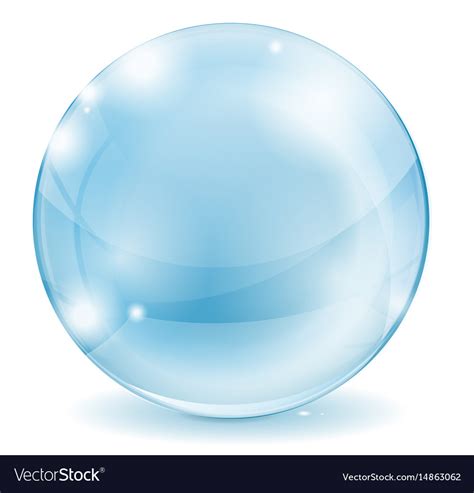 Glass Sphere Blue Transparent Ball Royalty Free Vector Image