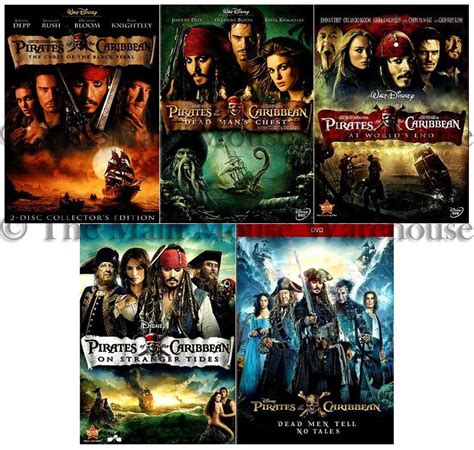 All Pirates Of The Caribbean Movies Entire Series Complete Movie Set DVD Bundle EBay