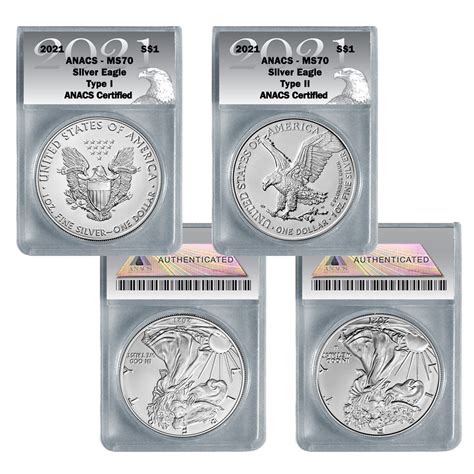 2021 Type I And Ii Ms70 Silver Eagles