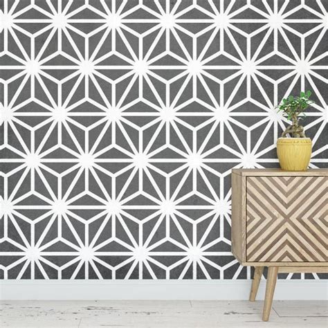 Continuum Tile Pattern Stencil Modern Geometric Tile Effect Etsy In