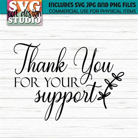 Svg Thank You For Your Support Small Business Creative Etsy