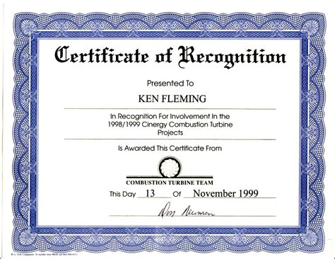 Wording For Award Certificate Inside Recognition Award