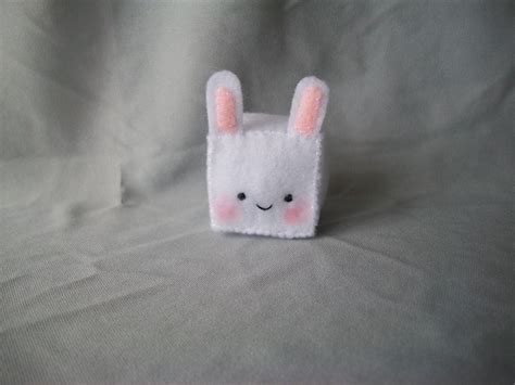 Cubed Bunny Plush · Rabbit Plushie · Embroidery And Sewing On Cut Out