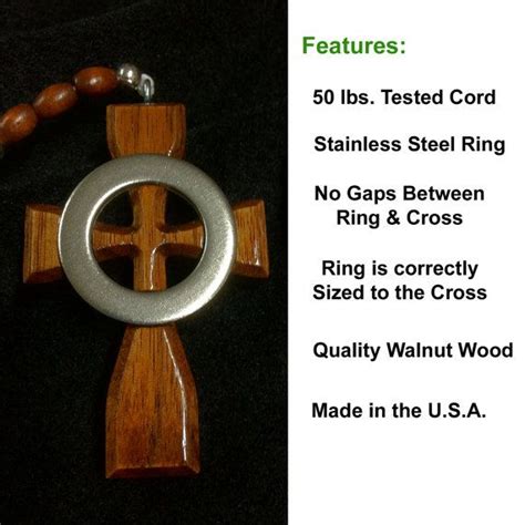 Boondock Brothers Saints Irish Celtic Wood Cross And Rosary Necklace Hand