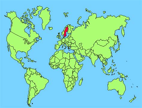 Map Of Sweden In The World Sweden Map Geography Physical