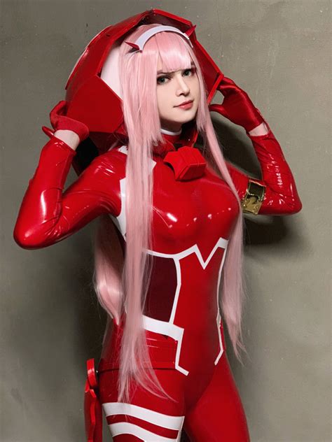 wallpaper cosplay male pink hair zero two darling in the franxx latex suits 1536x2048