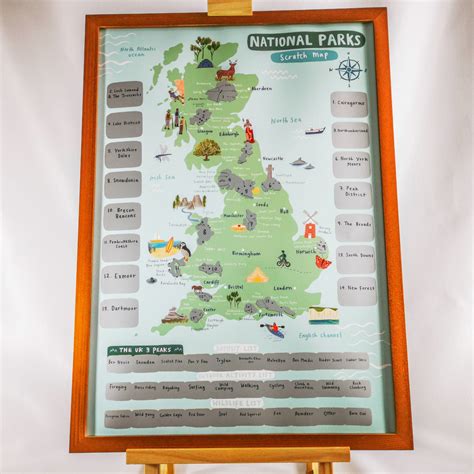 Uk National Parks Map Scratch Off Poster Outdoor Scratch Maps
