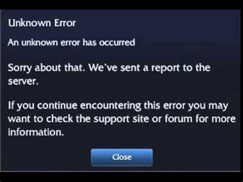 This is one of the common glitches that users are complaining about. Fix An unknown error has occurred . Sorry about that. We ...