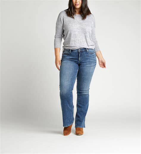 Suki Mid Rise Bootcut Plus Size Jeans Silver Jeans Us