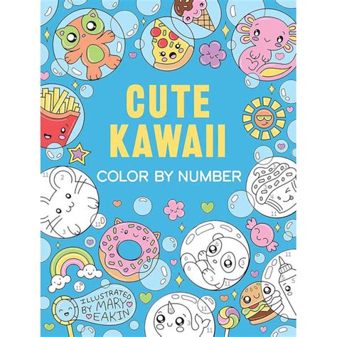 Dover Colouring Book Cute Kawaii Color By Number Midoco Art