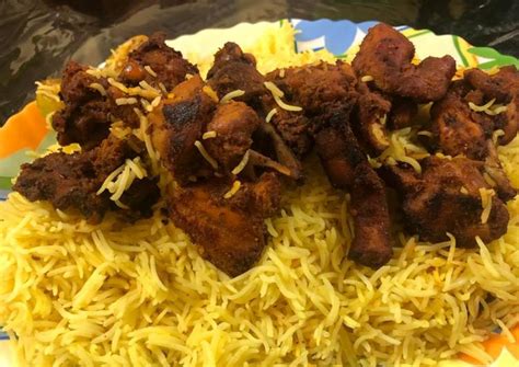 Chicken Tikka Mandi Arabian Recepi With Saffron Rice Recipe By Suhenas