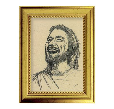 Laughing Jesus Gold Leaf Framed Art Buy Religious Catholic Store
